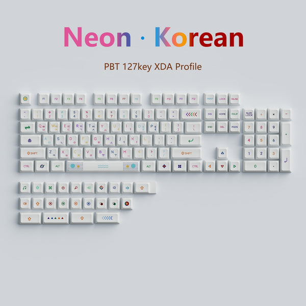 127keys PBT Keycap XDA Profile English Korean Thai | RGB Mechanical Keyboard for Cherry MX Switch - Korean