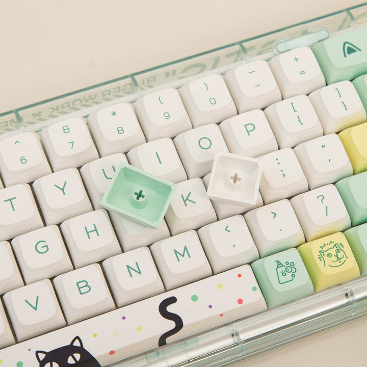 cute pbt dye sublimation keycaps | cute keycaps set