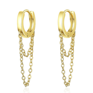 Delicate silver earrings | Dainty silver earrings - gold 2 1 - Jewelery