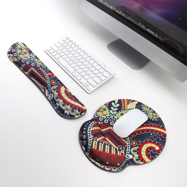 Mouse Pad and Keyboard Wrist Rest Set