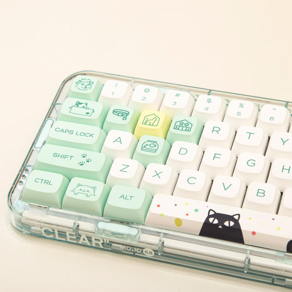 cute pbt dye sublimation keycaps | cute keycaps set