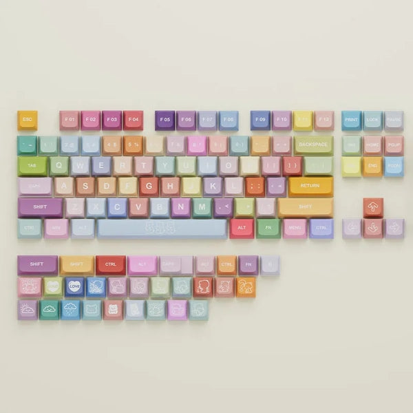 Rainbow keycaps set
