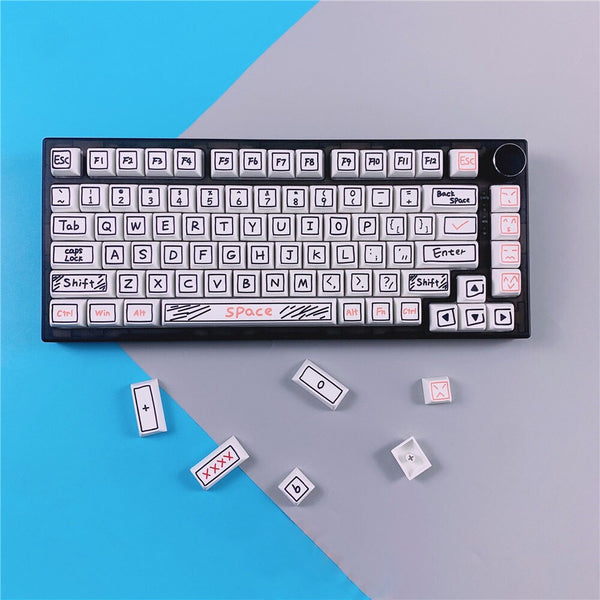 126 keys  graffiti keycap xda profile set