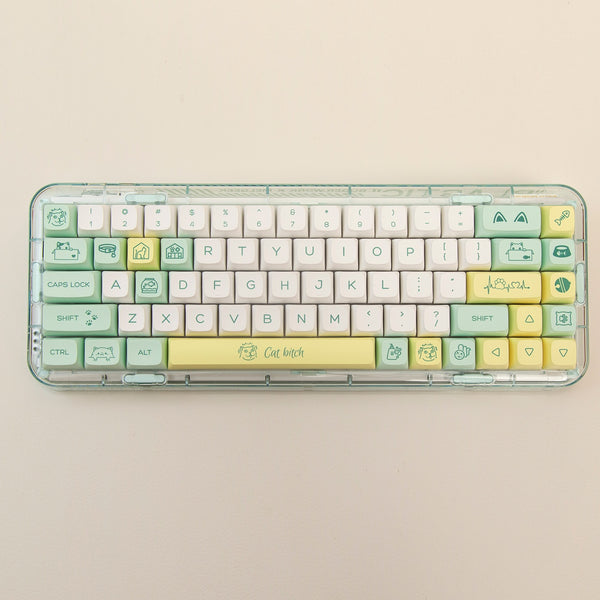 cute pbt dye sublimation keycaps | cute keycaps set