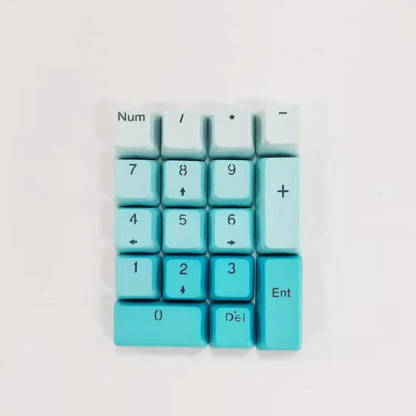 oem profile  keycaps set light blue digital