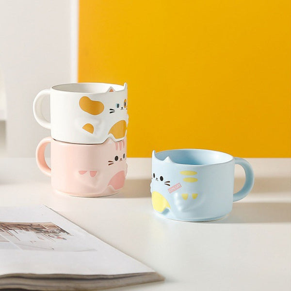 Kawaii ceramic coffee mugs