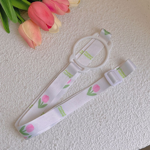 Kawaii Water Bottle With Straw and strap | 480ml water bottle |BPA-free water bottle - Water bottle