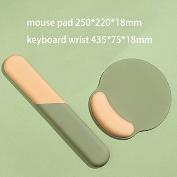 Mouse Pad with Keyboard Wrist Rest Set - moss green set