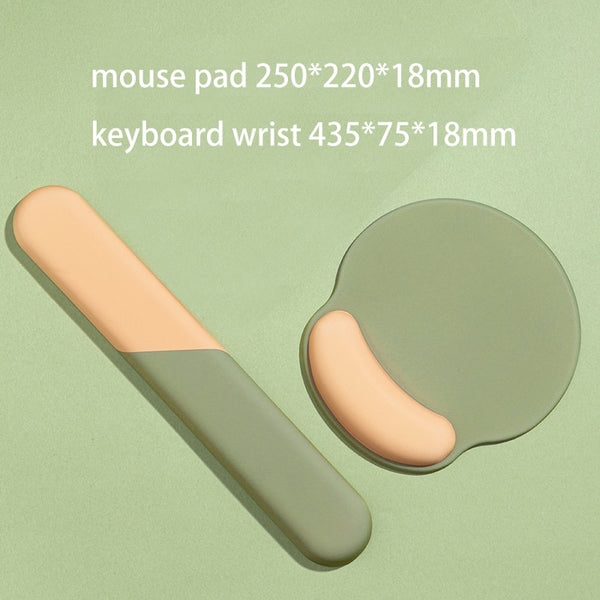 Mouse Pad with Keyboard Wrist Rest Set - moss green set