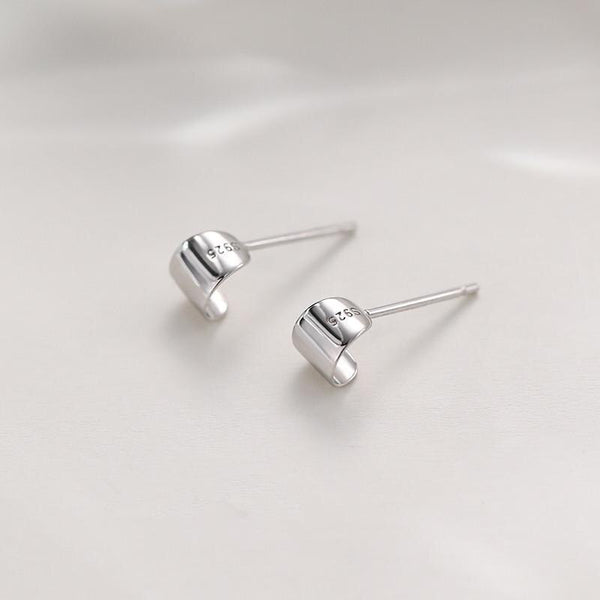 Minimalist silver earrings