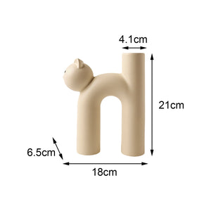 Cute Modern Ceramic Vase - Beige - Home decor