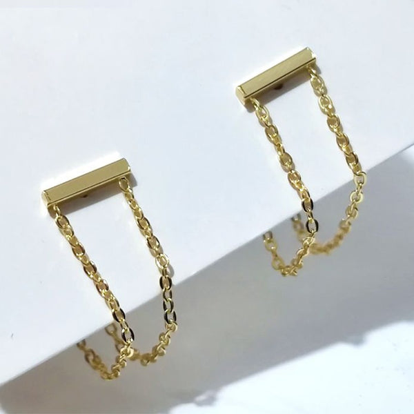 Delicate silver earrings | Dainty silver earrings - gold 2 - Jewelery