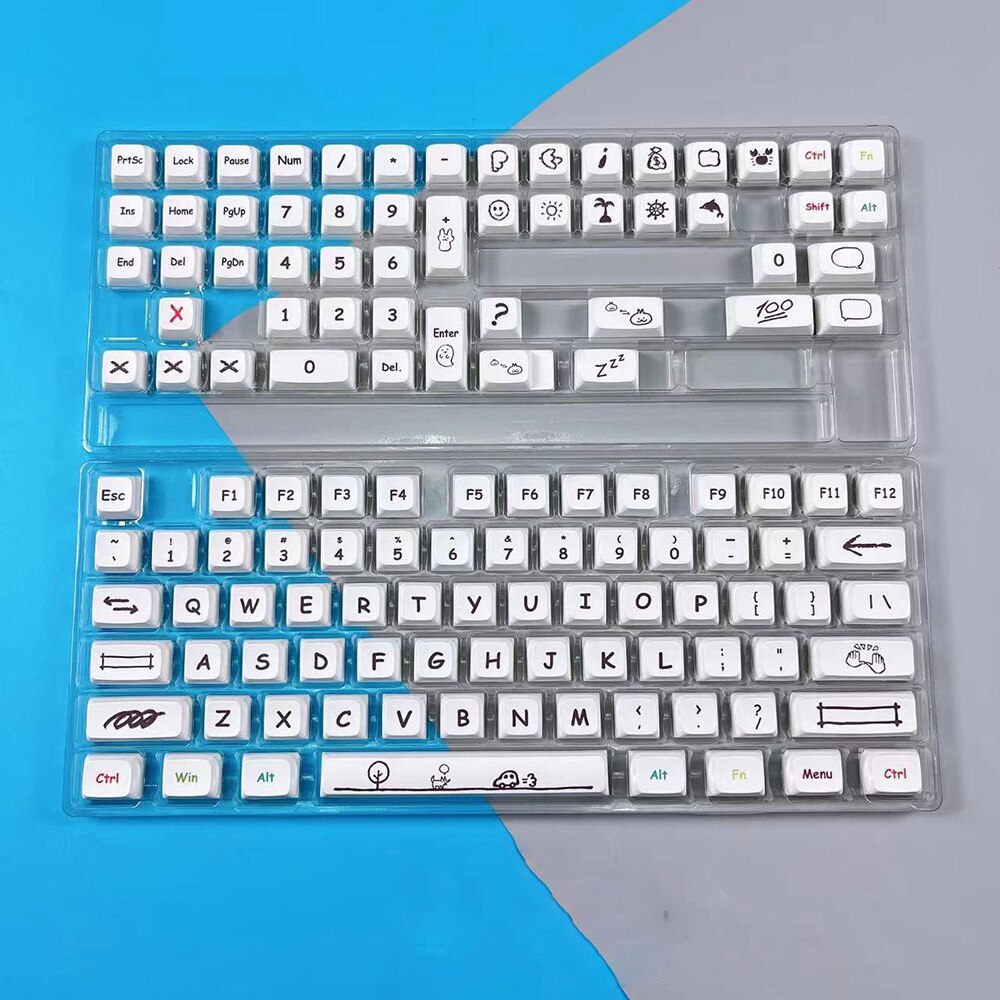 126 Keys Graffiti Keycap XDA Profile set | cute keyboard keys | Buy ...