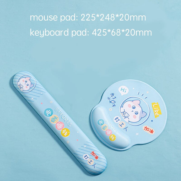 Mouse Pad with Keyboard Wrist Rest Set