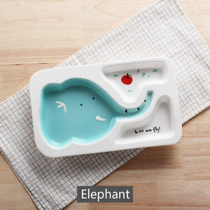 Children’s Cute animal Mea plate | cartoon ceramic dinner plate | rabbit plate | elephant plate | Giraffe Plate