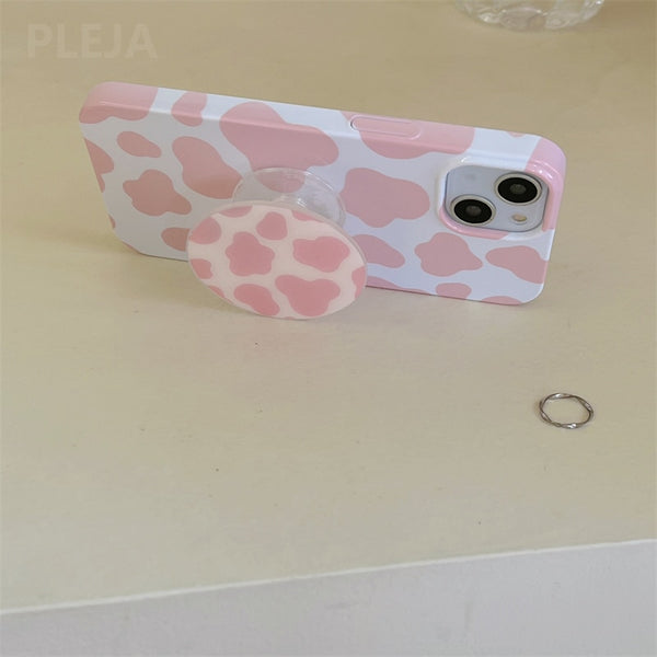 Schattig roze luipaard telefoonhoesje voor iPhone 14
