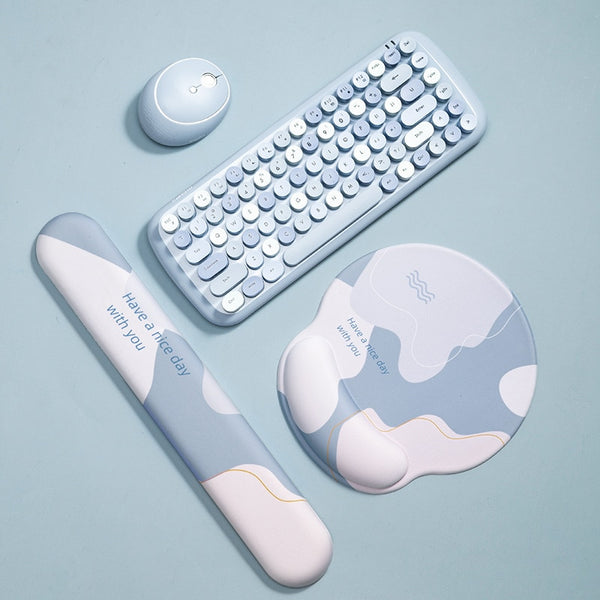 Mouse Pad with Keyboard Wrist Rest Set