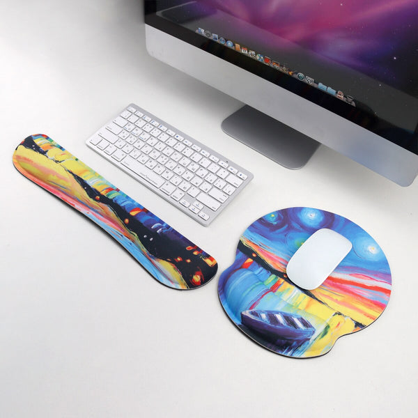 Mouse Pad and Keyboard Wrist Rest Set