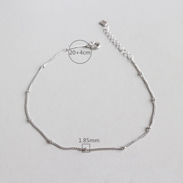 925 sterling silver anklet bracelet