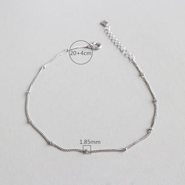 925 sterling silver anklet bracelet e