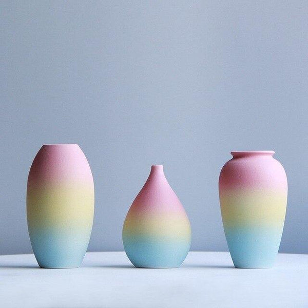 minimalist ceramic vase set of a