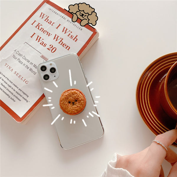 universal phone holder grip brown