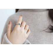 rose gold thin circle rings