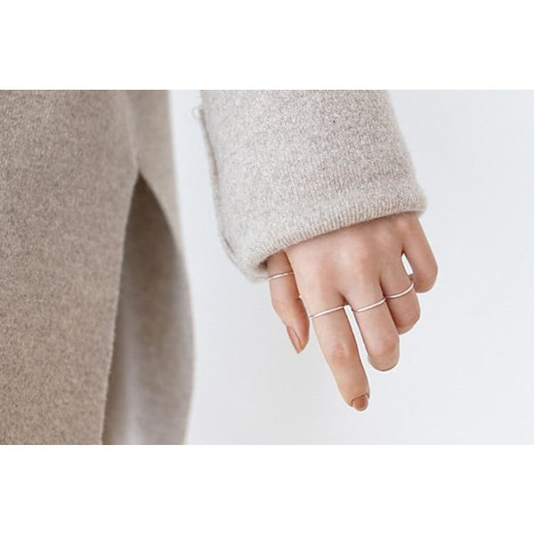 rose gold thin circle rings