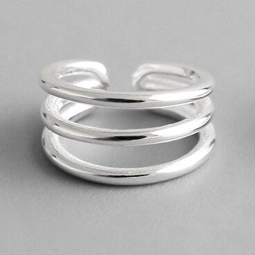 multilayer ear cuff without piercing platinum