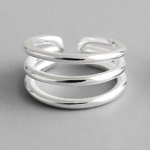 multilayer ear cuff without piercing platinum