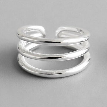 multilayer ear cuff without piercing platinum