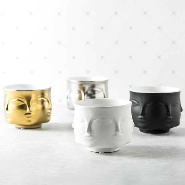 nordic ceramic face vase