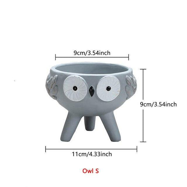 cartoon ceramic planters owl s