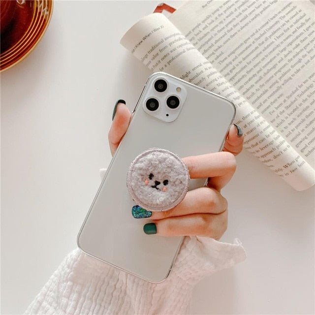universal phone holder grip purple gray