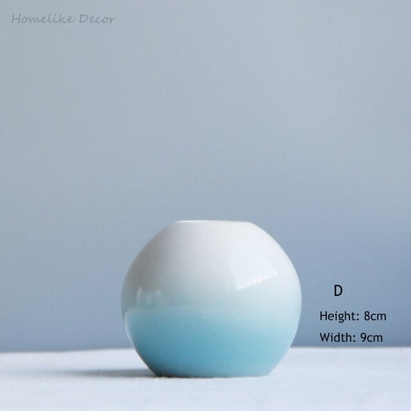 modern azure flower vase d