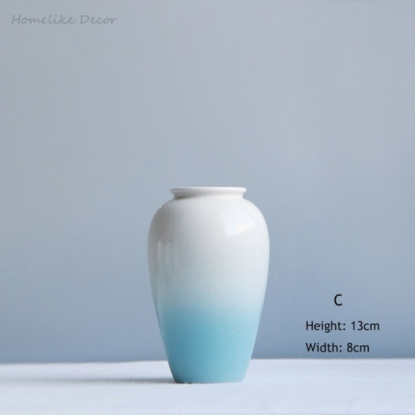 modern azure flower vase c