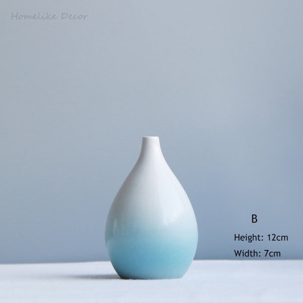 modern azure flower vase b