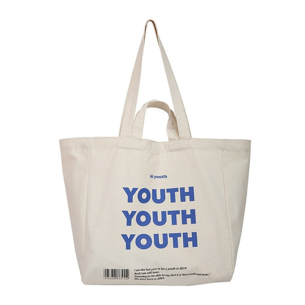 canvas tot bag youth horizontal