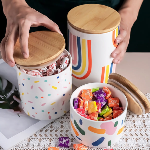 scandinavian sealed ceramic jars