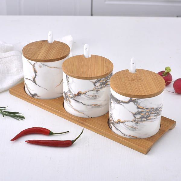 scandinavian sealed ceramic jars 3pcs
