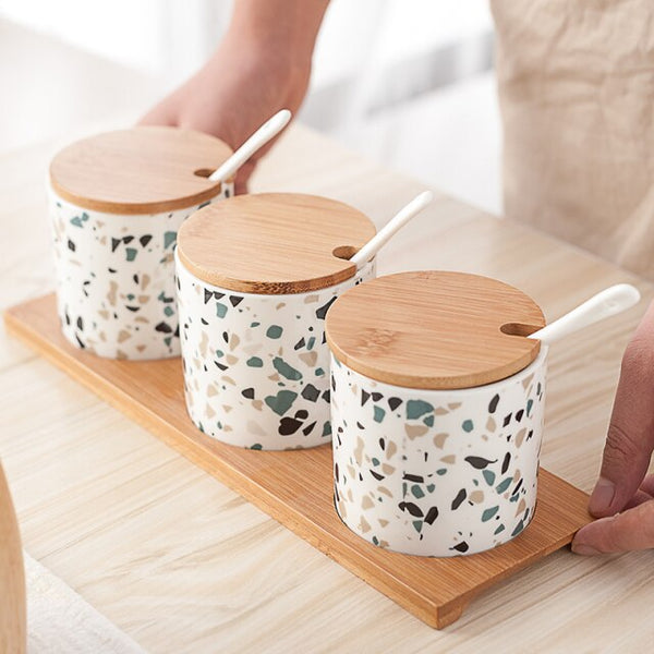 scandinavian sealed ceramic jars 3pcs 2