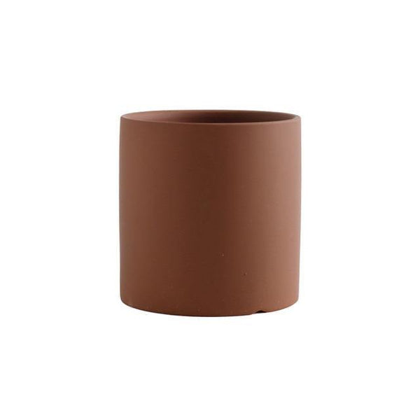 ceramic plant pots brown / 8x8x8cm