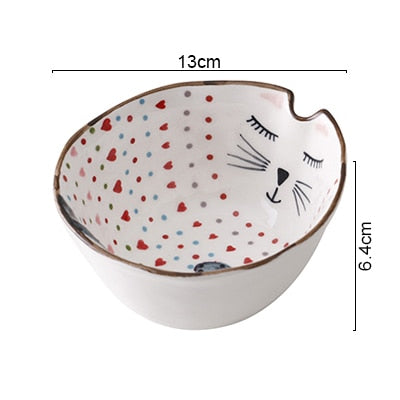 creative cartoon shaped plates cat bowl