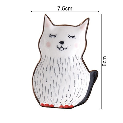 creative cartoon shaped plates cat dish