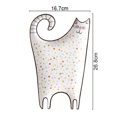 creative cartoon shaped plates cat