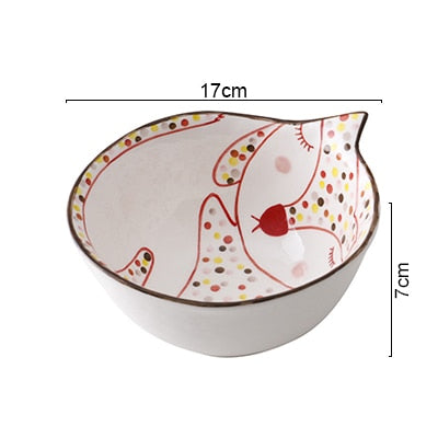 creative cartoon shaped plates fox bowl