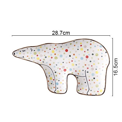 creative cartoon shaped plates polar bear