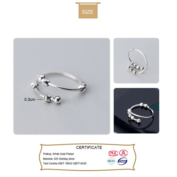 925 sterling silver anti anxiety ring