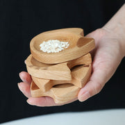 small wooden plates