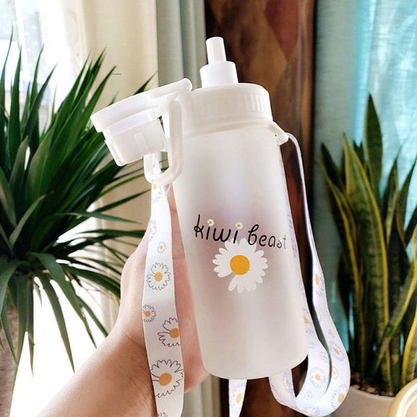 500ml kawaii glass tumbler with straw and rope 500ml / design 3